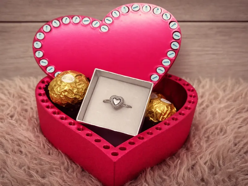 Valentine Heart Gift Box – Easy Print