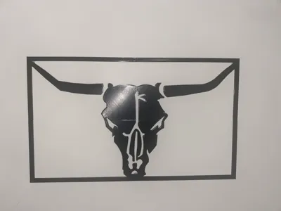 Cow skull wall art