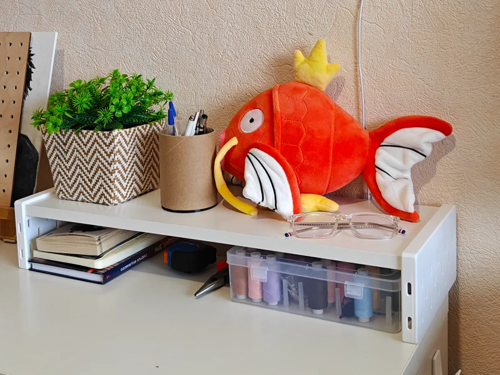 Monitor Riser with skadis ikea - Free 3D Print Model - MakerWorld