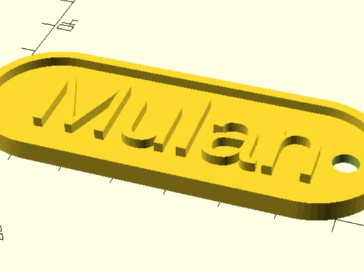 OpenSCAD keychain