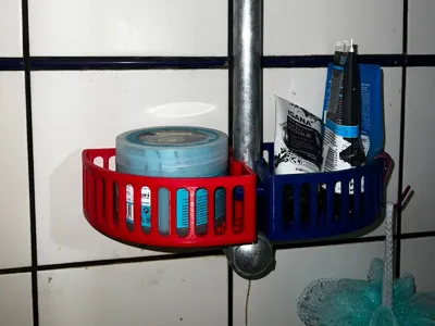 Shower Rod Basket / Shelf - No Hardware Required