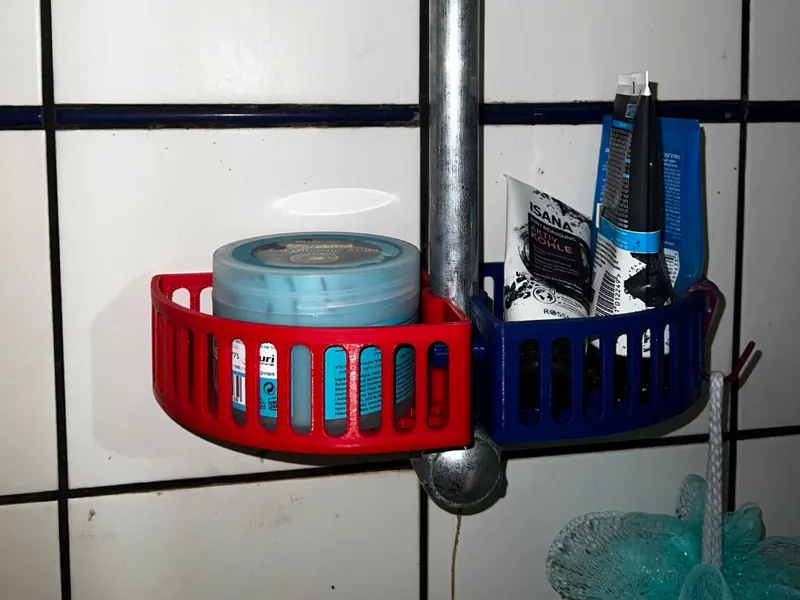 Shower Rod Basket / Shelf - No Hardware Required