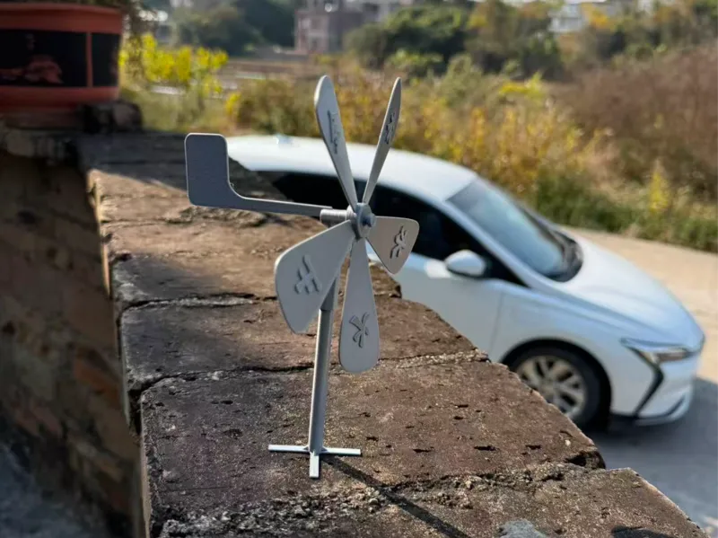 金木水火土风车，五行转化风水化弯道路煞路冲玄学风车 随风自动转向风车