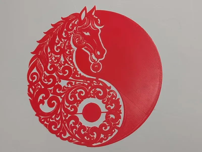 马年太极窗花
