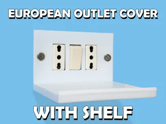 European / Italian Outlet cover with shelf!