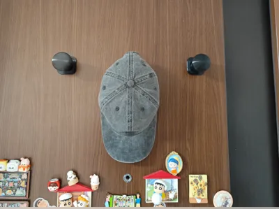 Round head hat hanger, adhesive wall hook, hat/bag hanger, [Fixed with 3M double-sided tape, pay attention to the strength of your double-sided tape! Pay attention to the load-bearing capacity!]