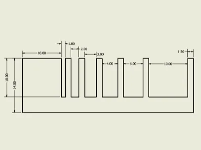 Bridge/Gaptest for inkt based 3D-printing