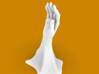 hand Halloween setup Gost