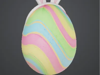 Easter Egg With Bunny Ears