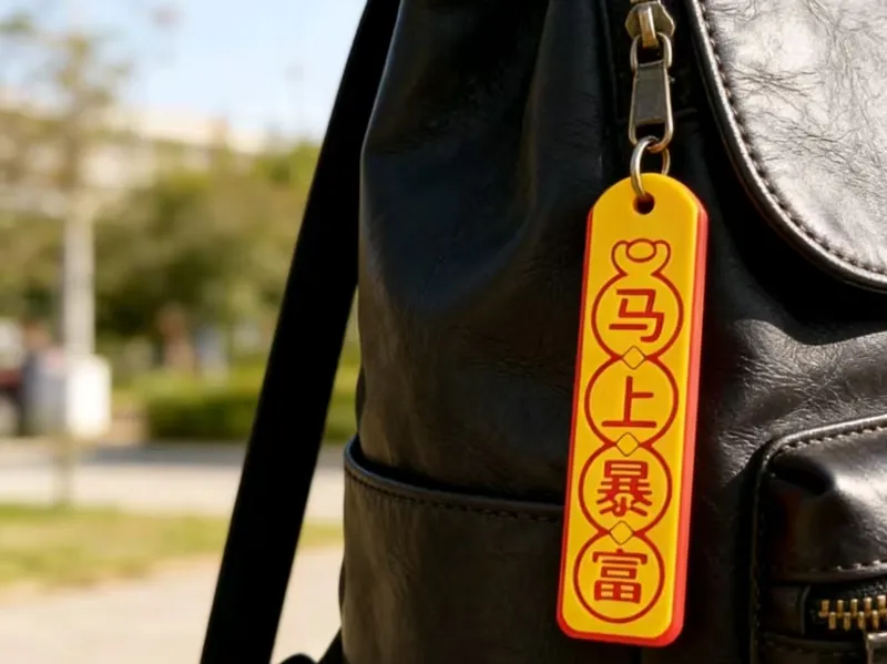 马上暴富钥匙扣