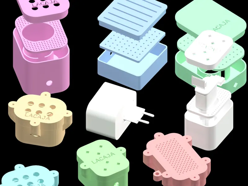 LACAJA, Fully Customizable IoT Box (OpenSCAD)