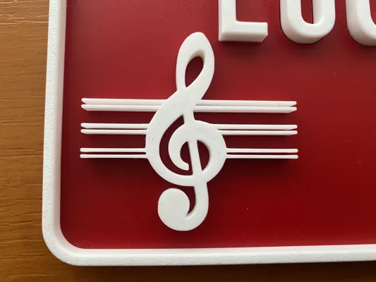 Treble clef 2D Art
