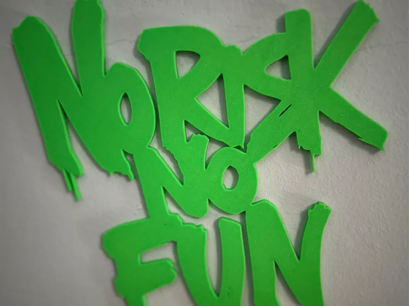 WALL ART NO RISK NO FUN