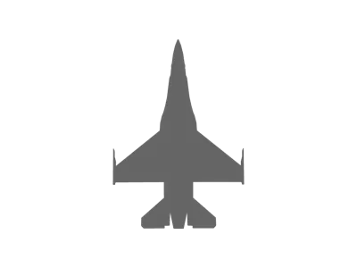 F-16 Fighting Falcon Silhouette – Art/Desk Display