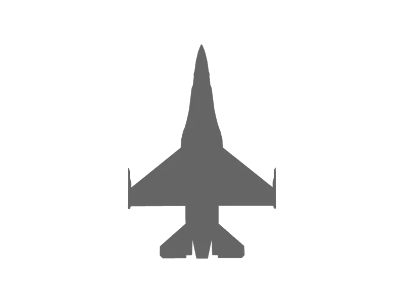 F-16 Fighting Falcon Silhouette – Art/Desk Display