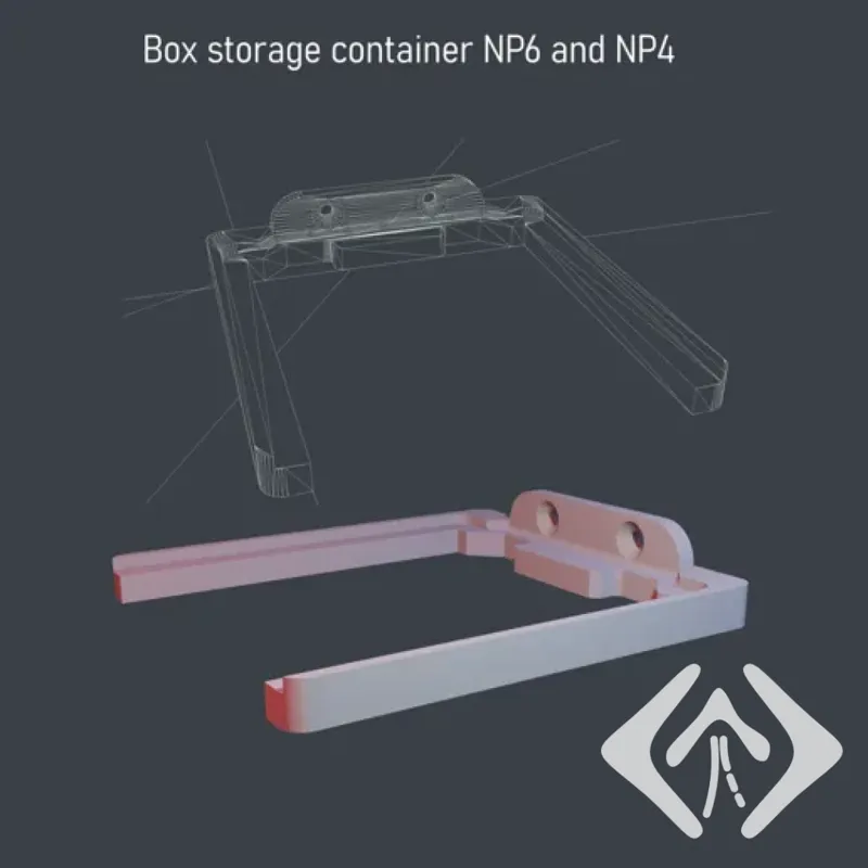 Holder for storage containers NP6 and NP4