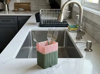 Kitchen Organizer – Sponge & Cutlery Drainer