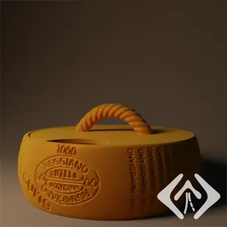 Box in the shape of Parmigiano Reggiano