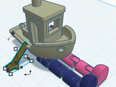 benchy with legs and arms