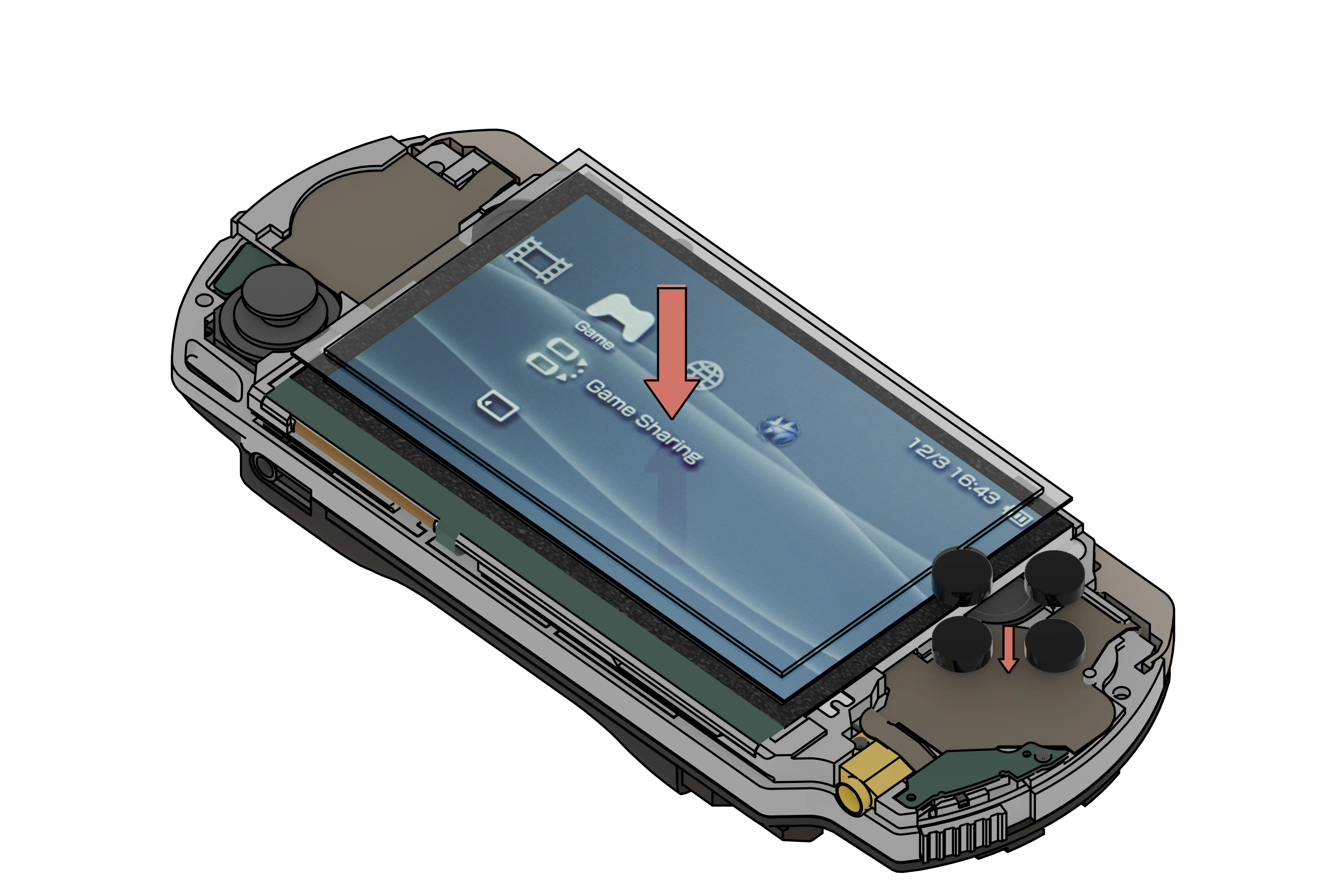 Psp Shell Model PSP 2000/3000 Shell Kit - Free 3D Print Model - MakerWorld