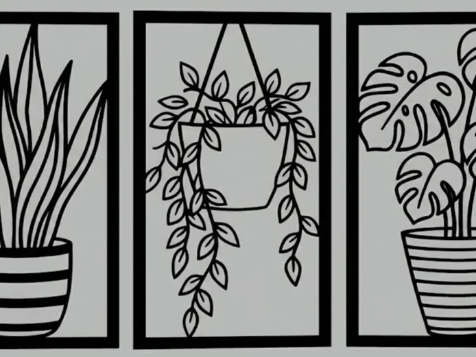 Modern Wall Art  Easy Print No Supports