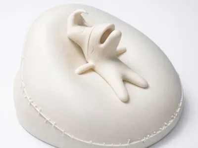 Glep Figure on Pillow – Smiling Friends Fan Art