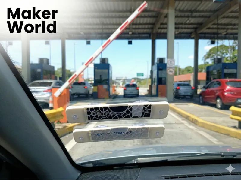Brazilian Toll Tag (sticker) Holder (Sem Parar...)