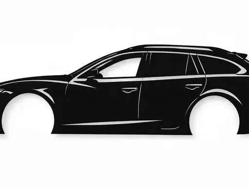 Mazda 6 Silhouette – Without Wheel – Wall Art