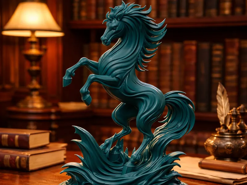 Rearing stallion