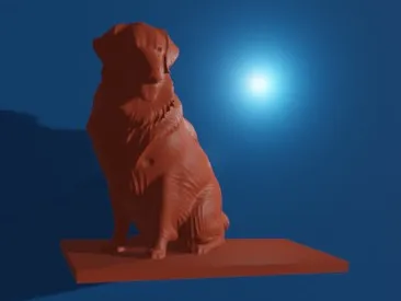 Golden Retriever dog is sitting Sitzender Hund
