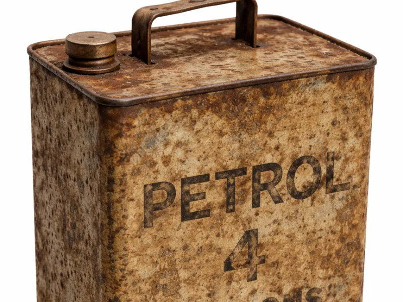 British flimsie petrol container