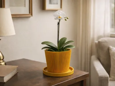 patterned flower pot