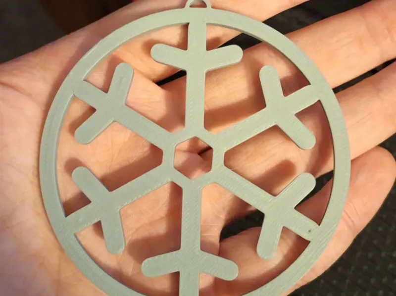 Snowflake christmas ornament