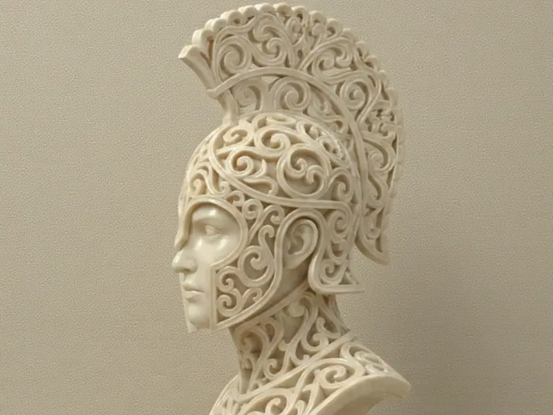 Modern Achilles Bust Sculpture 