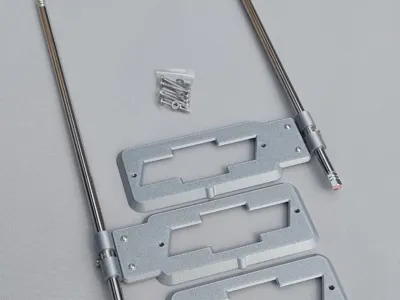 Chevy g20 van Bumper guides with a chevy "logo".