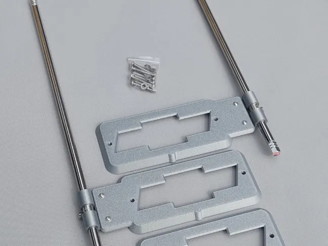 Chevy g20 van Bumper guides with a chevy "logo".