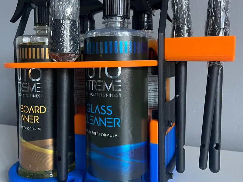 4x 80mm bottle holder with brush holder