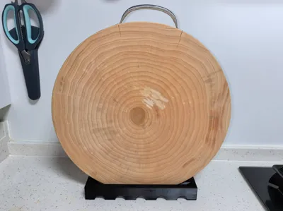 Circular cutting board draining stand
