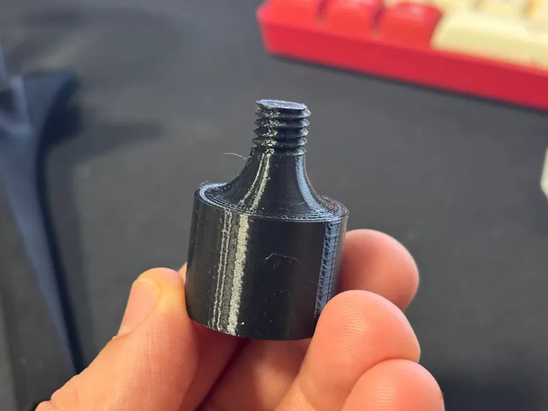 Female 5/8" to male 3/8" microphone stand adapter