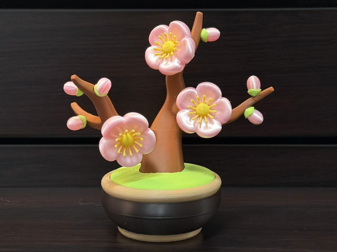 【梅有烦恼】Q版可爱梅花盆栽