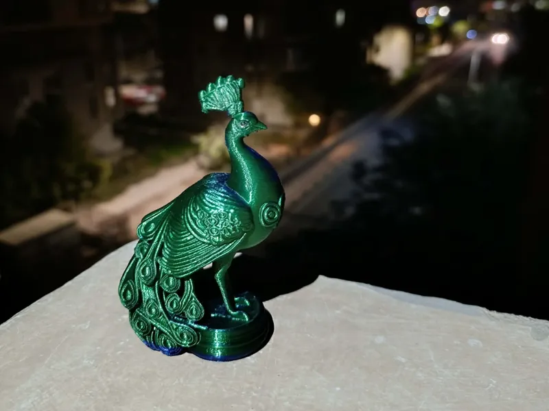 Peacock statue