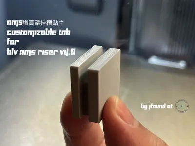 Customizable Tab for BLV AMS Riser V4.0 Slot Patch