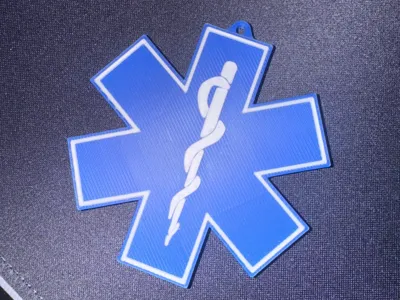 Medical Star of Life Keychain