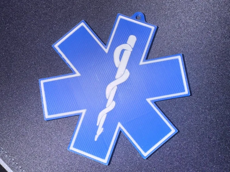 Medical Star of Life Keychain