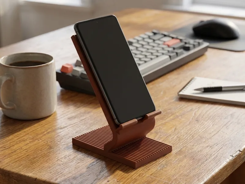 Modern Ribbed Desktop Phone Stand