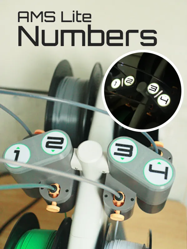 AMS Lite Numbers Parts - Free 3D Print Model - MakerWorld