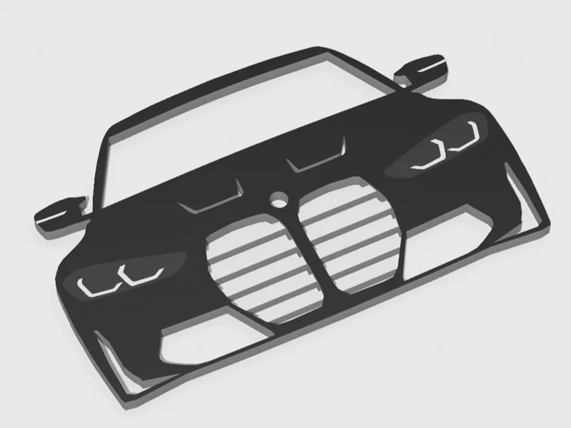 Bmww M3 Key Chain Keychain car model 2D