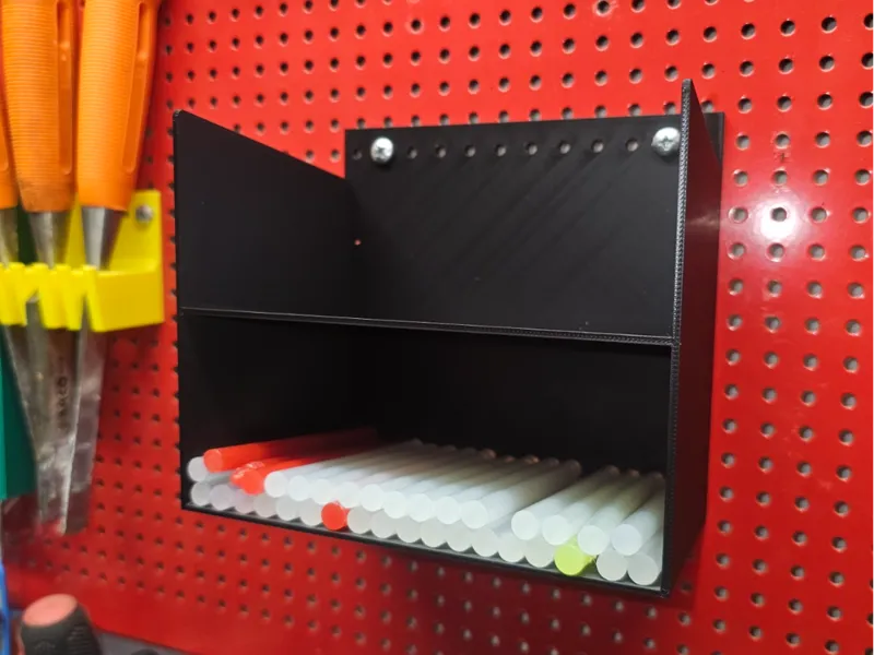 Pegboard or Wall shelf with inclined plane.