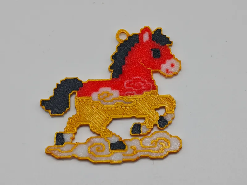 马踏祥云钥匙链扣（需要ams）