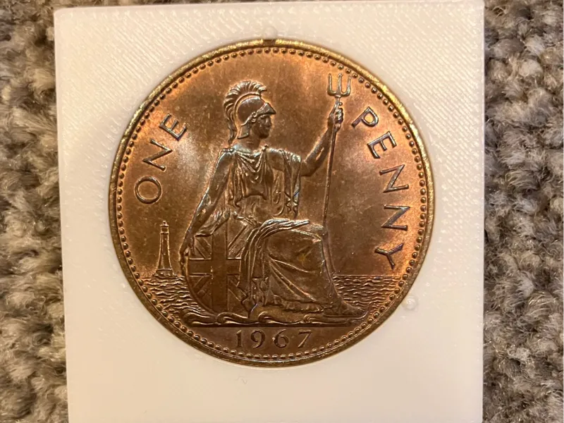 One penny display case